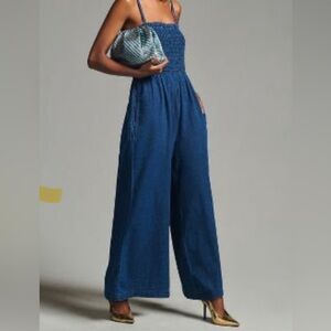 Anthropologie Pilcro Smocked Jumpsuit
